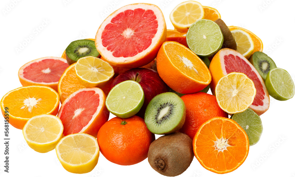 Different collection of citrus fruit stack Different collection of citrus fruit stack
