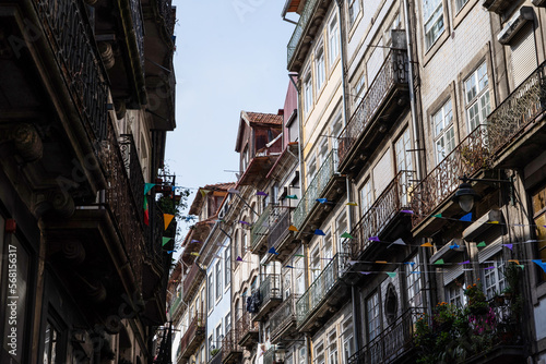 street in portugal with old buildings © Marek