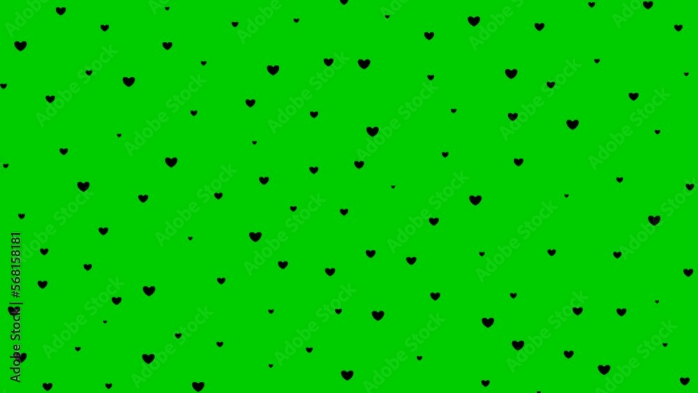 Animated black hearts flying from top to bottom. Looped video. Rain of hearts isolated on green background
Animated black hearts flying from top to bottom. Looped video. Rain of hearts isolated on green background