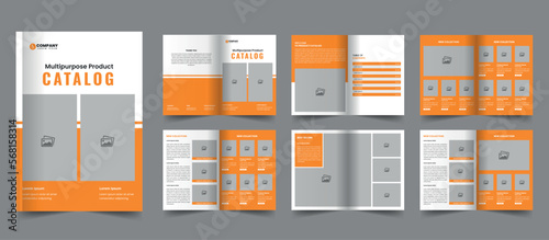 Product catalog template and catalogue layout design or brochure