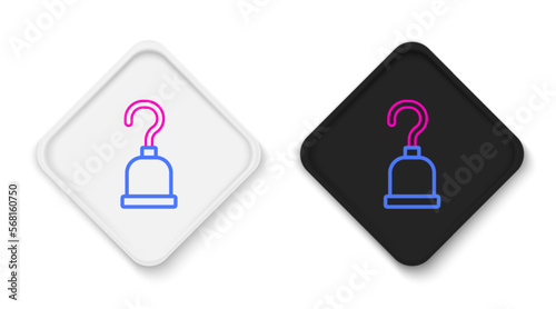 Line Pirate hook icon isolated on white background. Happy Halloween party. Colorful outline concept. Vector