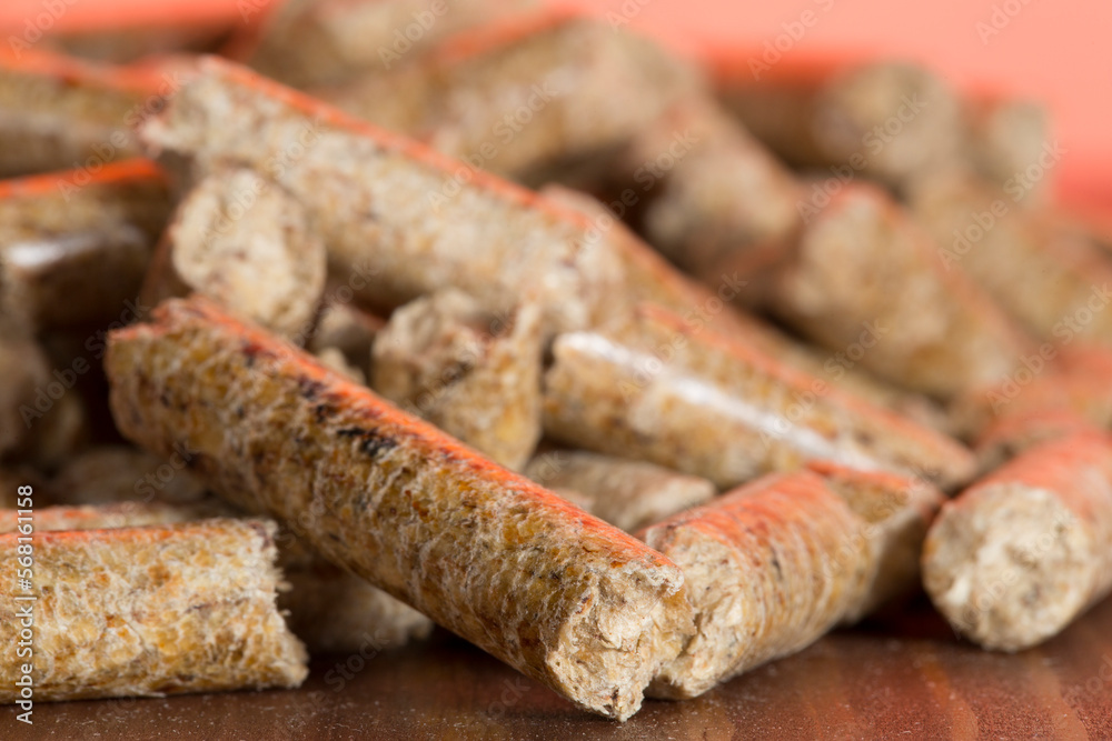 Fuel pellets for the furnace made of coniferous wood. Fuel pellets for the furnace made of coniferous wood.