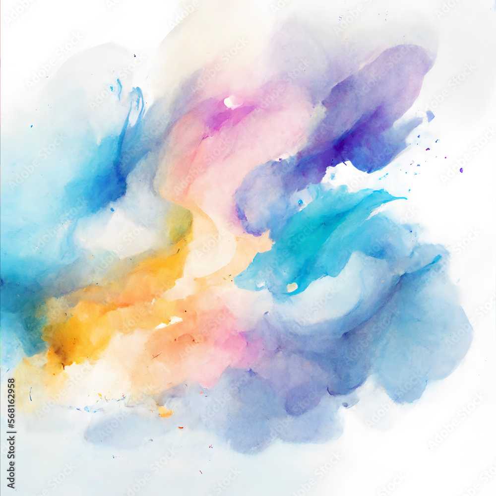 Soft and colorful watercolor paint strokes textures