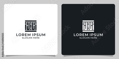 Abstract design concept for branding with black and white background