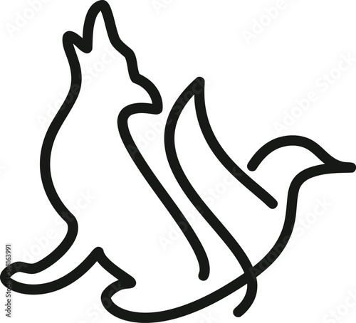 dog and bard logo design