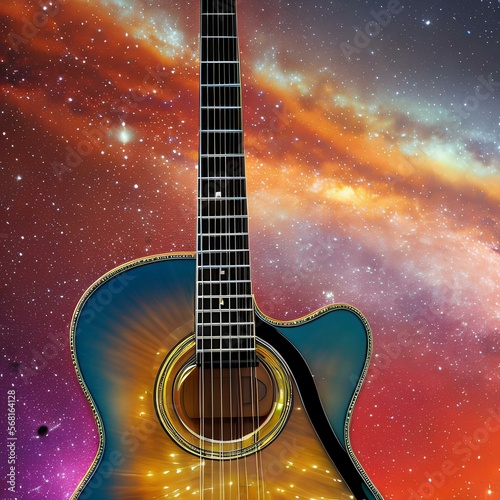 A guitar made of the Milky Way3, Generative AI