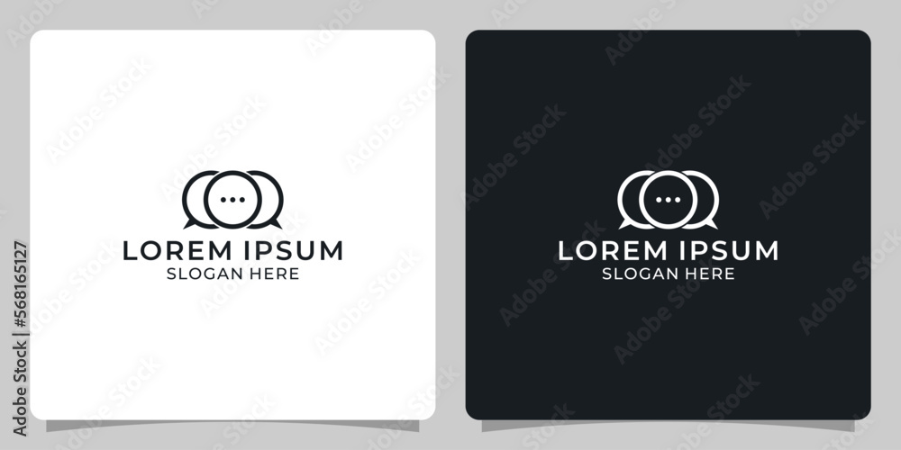 Chat Communication Logo Design Vector Chat Communication Logo Design Vector