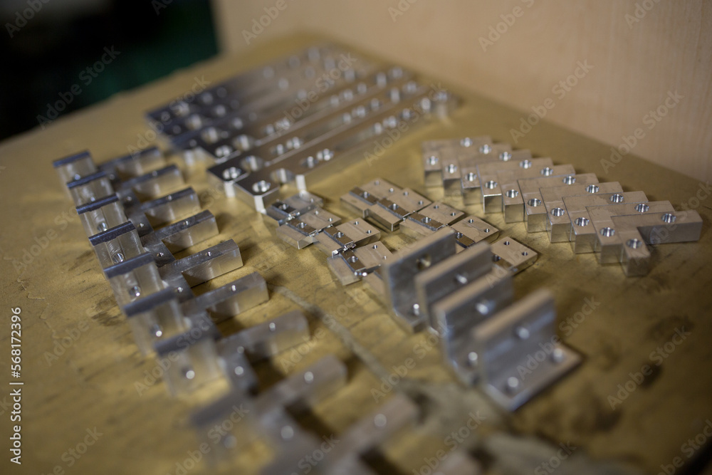 Parts processed by machining center
