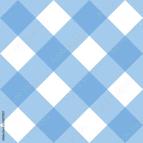 Seamless vector sweet blue and white background, checkered pattern or grid texture for web design, desktop wallpaper or culinary blog website