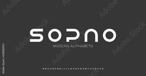 Modern Sports tech font typography. MINIMAL vector typeface for a company. Minimal gaming fonts for logo design.