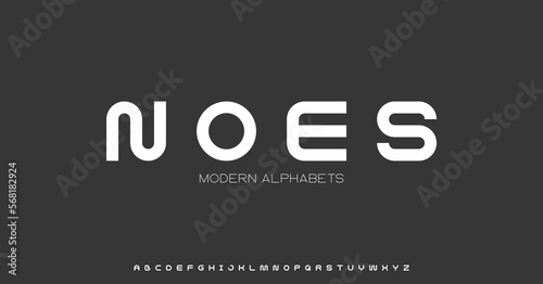 Modern Sports tech font typography. MINIMAL vector typeface for a company. Minimal gaming fonts for logo design.