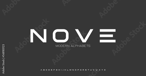 Modern Sports tech font typography. MINIMAL vector typeface for a company. Minimal gaming fonts for logo design.