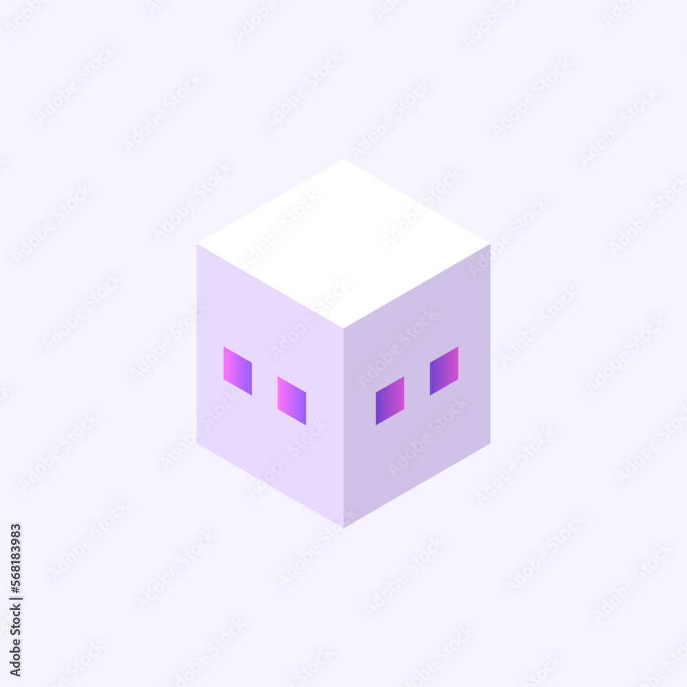Obraz premium Isometric build. City object. House in 3d style. Vector illustration concept