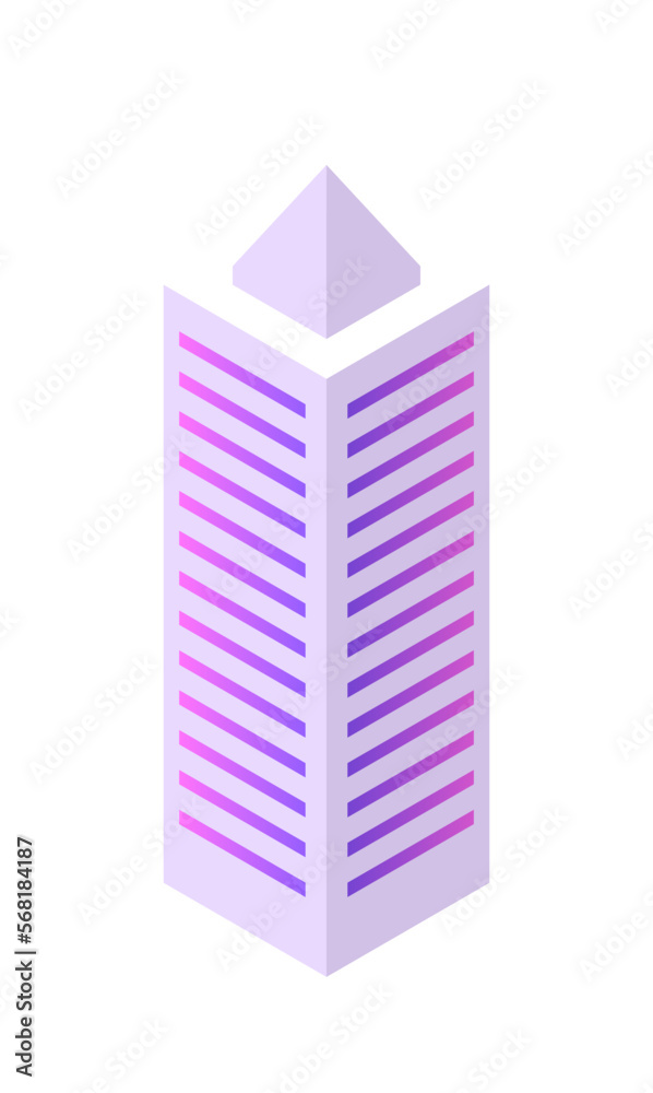 Isometric build. City object. House in 3d style. Vector illustration concept Isometric build. City object. House in 3d style. Vector illustration concept