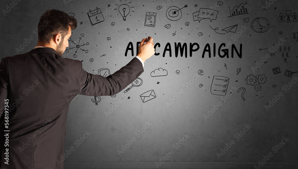 businessman drawing a creative idea sketch businessman drawing a creative idea sketch