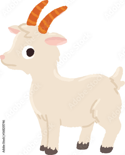 cute goat cartoon