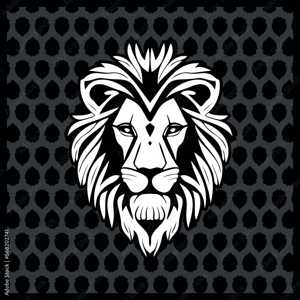 Obraz premium King lion isolated vector illustation