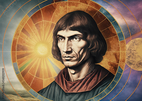 Obraz na płótnie Nicolaus Copernicus (1473-1543),Polish Renaissance astronomer, Generative AI