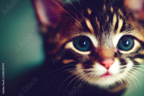Cute cat, created by generative AI technology