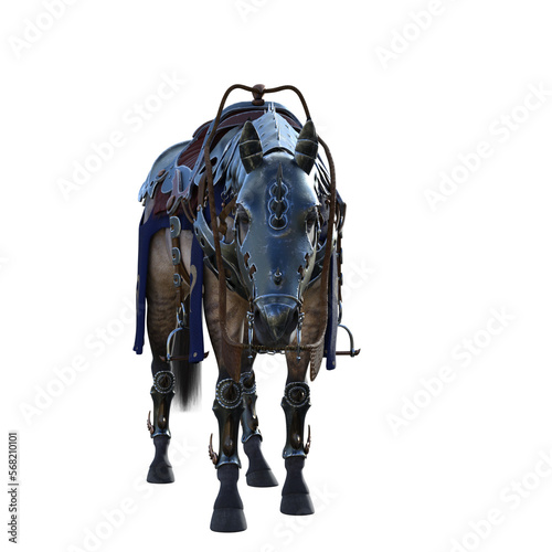 knight horse isolated on white