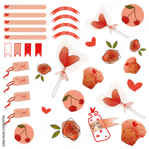 scrapbooking for Valentine`s day 