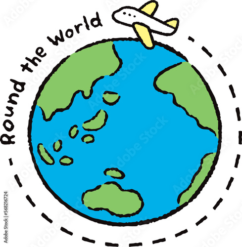 環境_地球_旅行_飛行機3_Round the World
