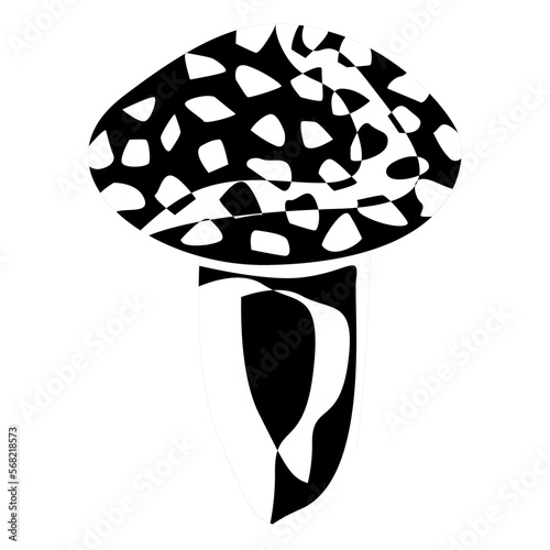 Puffball mushroom outline. Edible Organic mushrooms. Truffle. Forest wild mushrooms types.