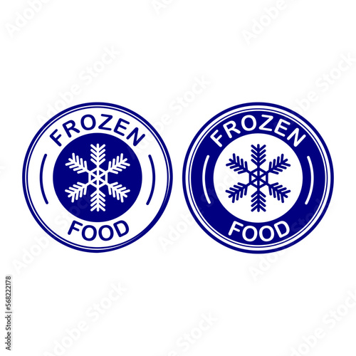 Frozen food logo badge design. Suitable for information and product label