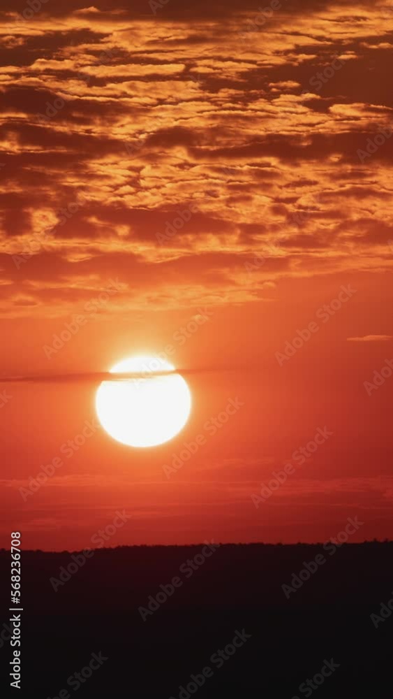 Vertical Video Red Sunrise and Clouds Time Lapse Vertical Video Red Sunrise and Clouds Time Lapse