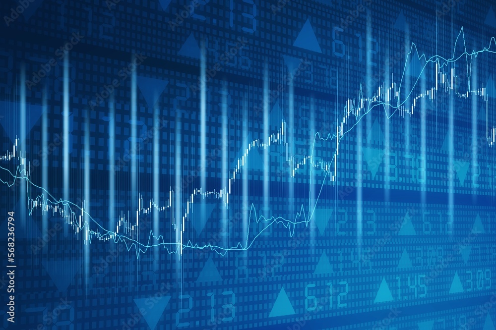 Business chart with a line graph illustrations Business chart with a line graph illustrations
