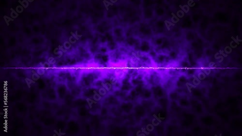 Neon light visual effects video intro animation on black background. Blue, orange, purple, green colours