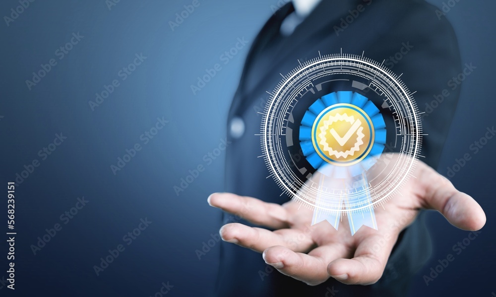 Set of stars in businessman hand, rating concept Set of stars in businessman hand, rating concept