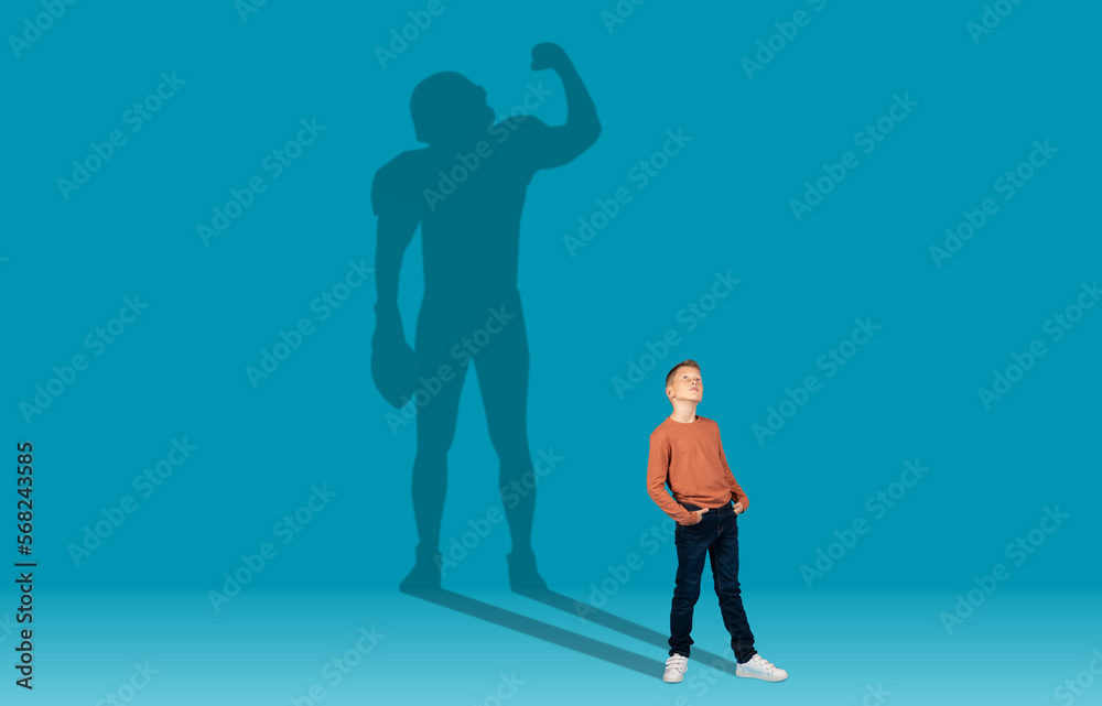 Rugby football player shadow over dreamy ginger guy schooler Rugby football player shadow over dreamy ginger guy schooler