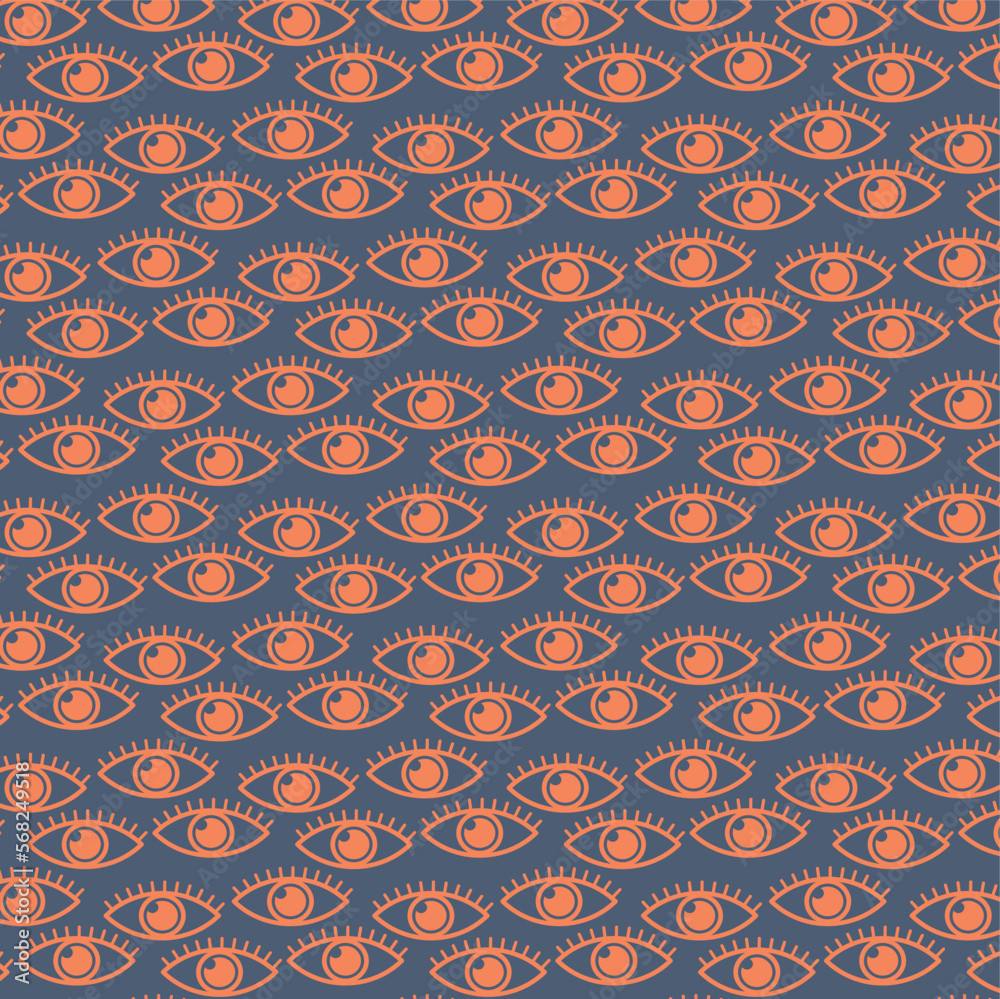Motif harmonieux d'oeil. Image vectorielle logo dessiné à la main