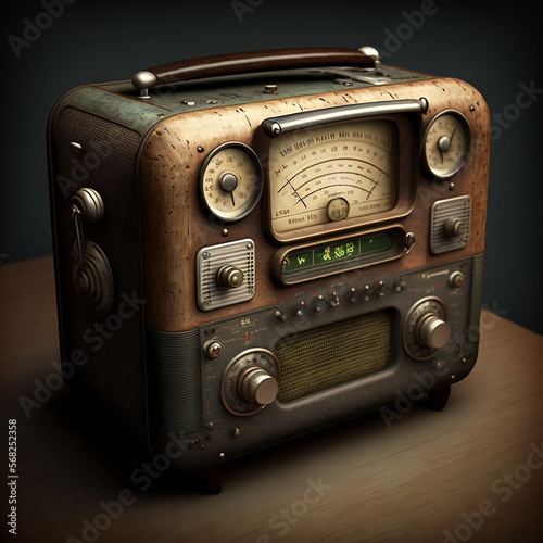 radio vintage illustration