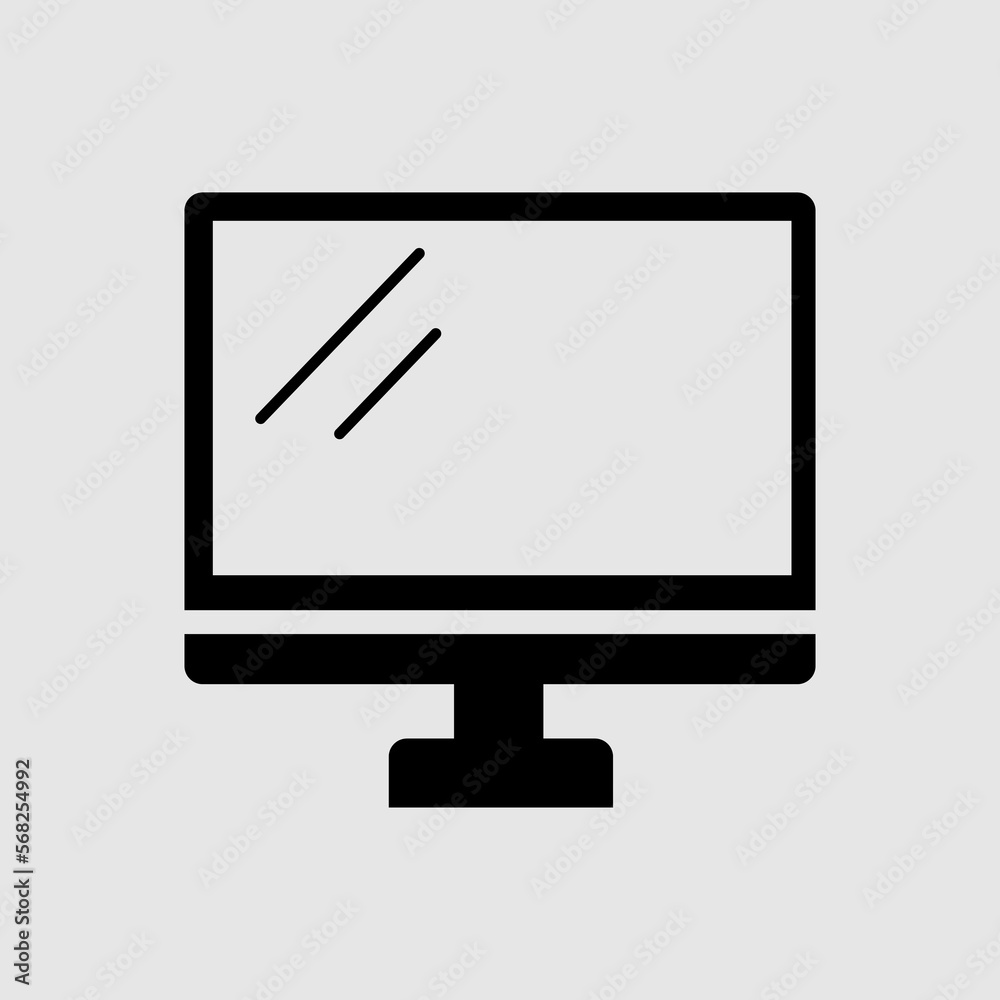 Monitor flat vector icon. trendy style illustration on white background..eps Monitor flat vector icon. trendy style illustration on white background..eps