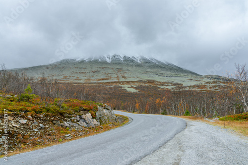 Norwegian mountains in the Telemark region, Gaustatoppen and around in late autumn