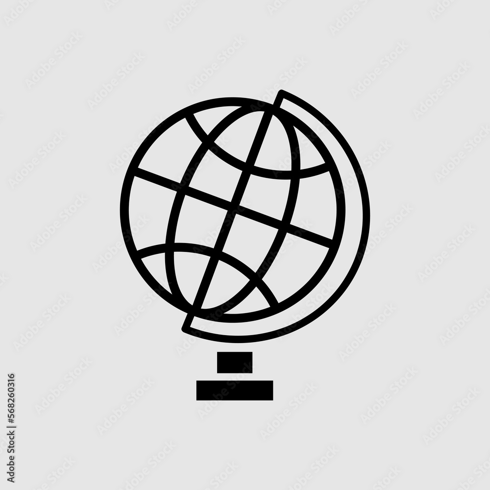 Globe flat vector icon. trendy style illustration on white background..eps Globe flat vector icon. trendy style illustration on white background..eps