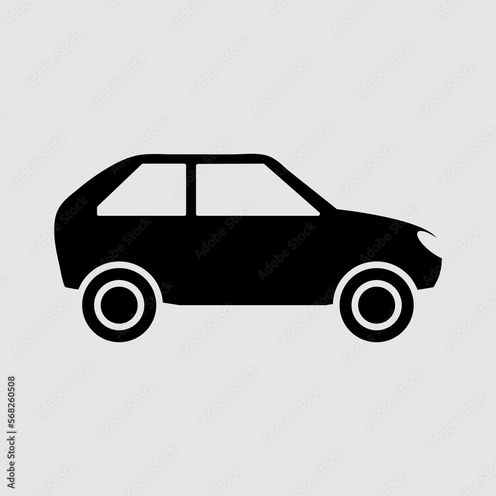  Simple Car Icon Vector. trendy style illustration on white background..eps