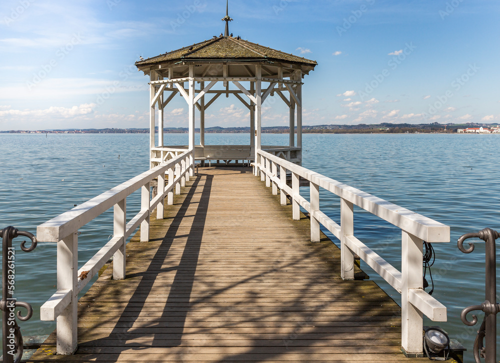 Lake constance at the Austrian end in Bregenz Lake constance at the Austrian end in Bregenz