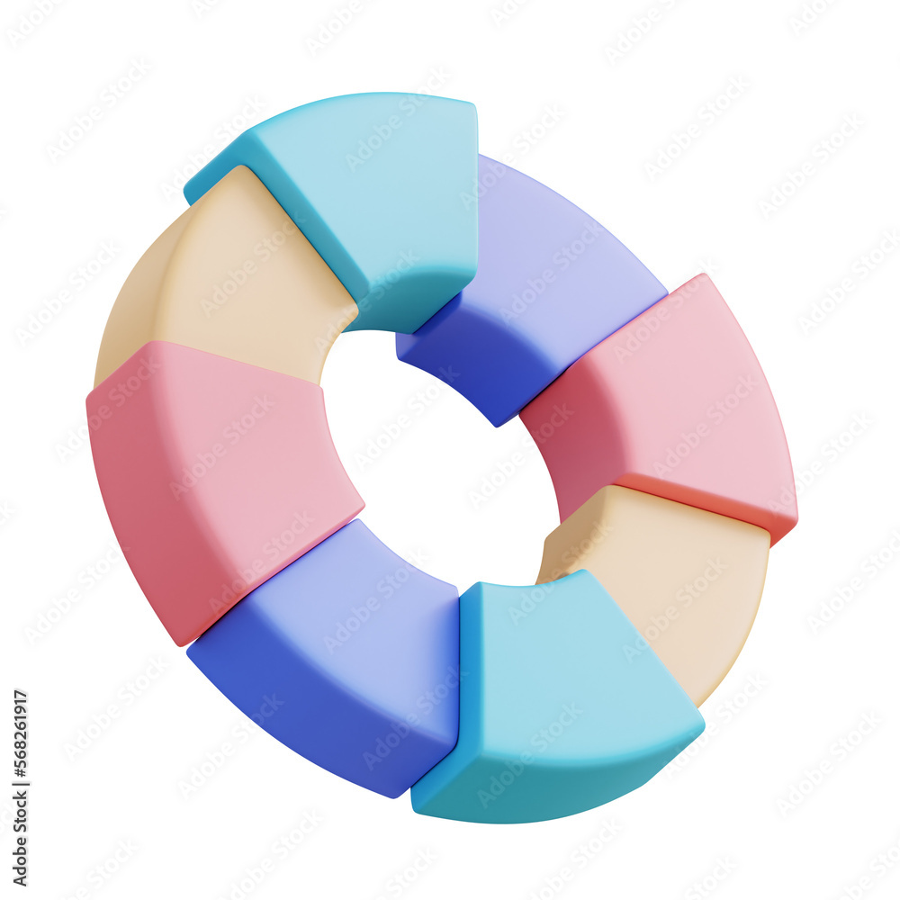 Obraz premium 3D illustration circle color palette