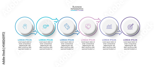 Business data visualization. timeline infographic icons designed for abstract background template milestone element modern diagram process technology digital marketing data presentation chart Vector