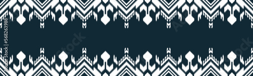 Ikat Ethnic Seamless Pattern Design in tribalt vertical. Geomatirc tribal vector texture. Figure tribal embroidery. backgroud Vector illustration EP.5