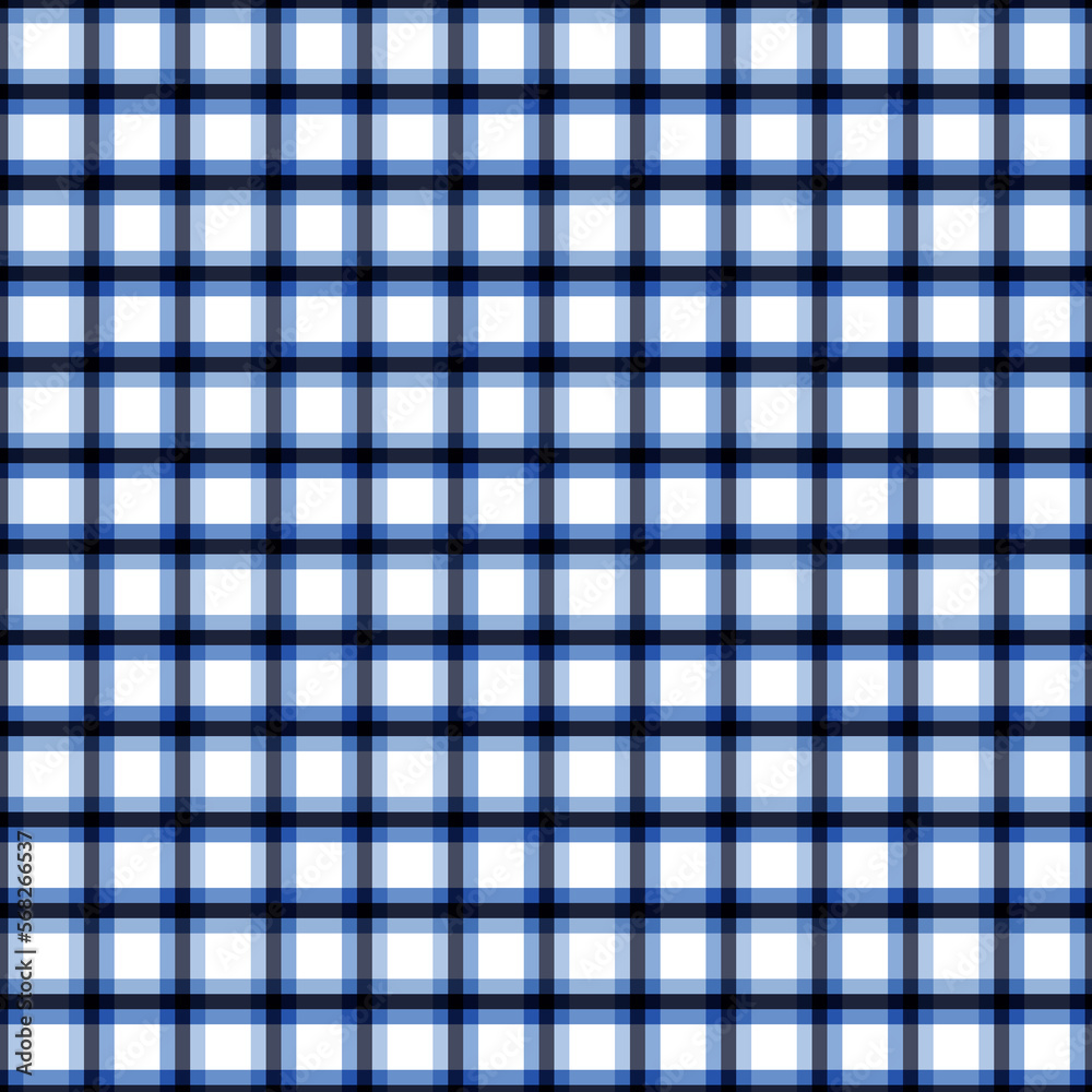 Seamless Blue Gingham Check Pattern. Blue Stripes crossed horizontal and vertical lines.Seamless picnic checkered pattern Seamless Blue Gingham Check Pattern. Blue Stripes crossed horizontal and vertical lines.Seamless picnic checkered pattern