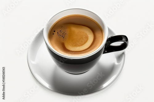 Espresso Coffee Cup Isolated on White Background - Perfect for Home or Office. Photo AI