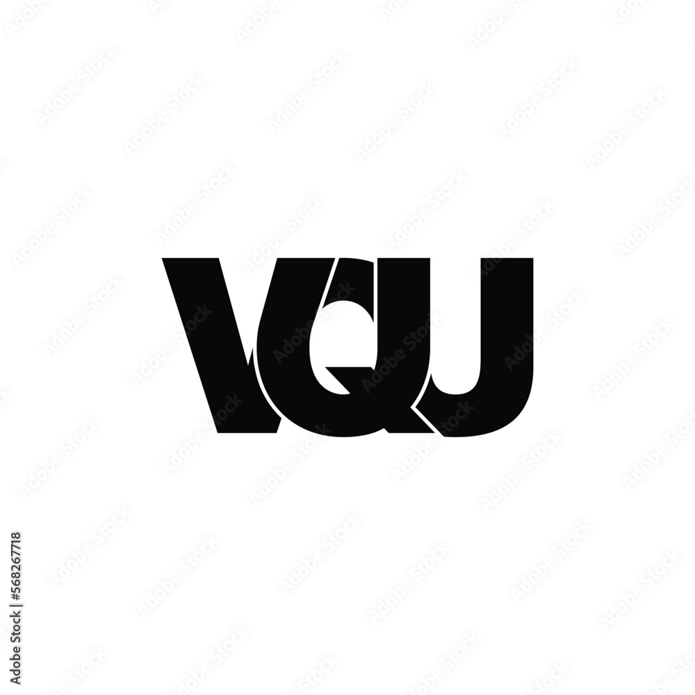 VQU letter monogram logo design vector VQU letter monogram logo design vector