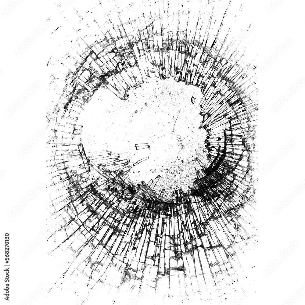 Foto de Pieces of destructed Shattered glass. Royalty highquality free stock PNG image of