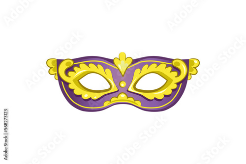 Stylish carnival mask on white background