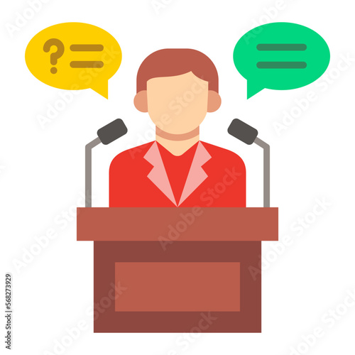 Speech Flat Icon