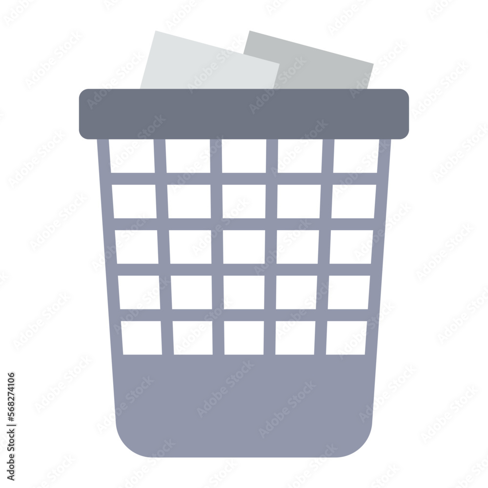 Paper Bin Flat Icon Paper Bin Flat Icon